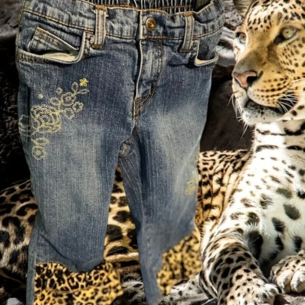 The Children's Place Leopard Ruffle Jeans
